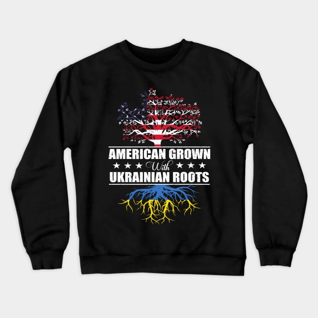 American Grown With Ukrainian roots Crewneck Sweatshirt by Teeartspace